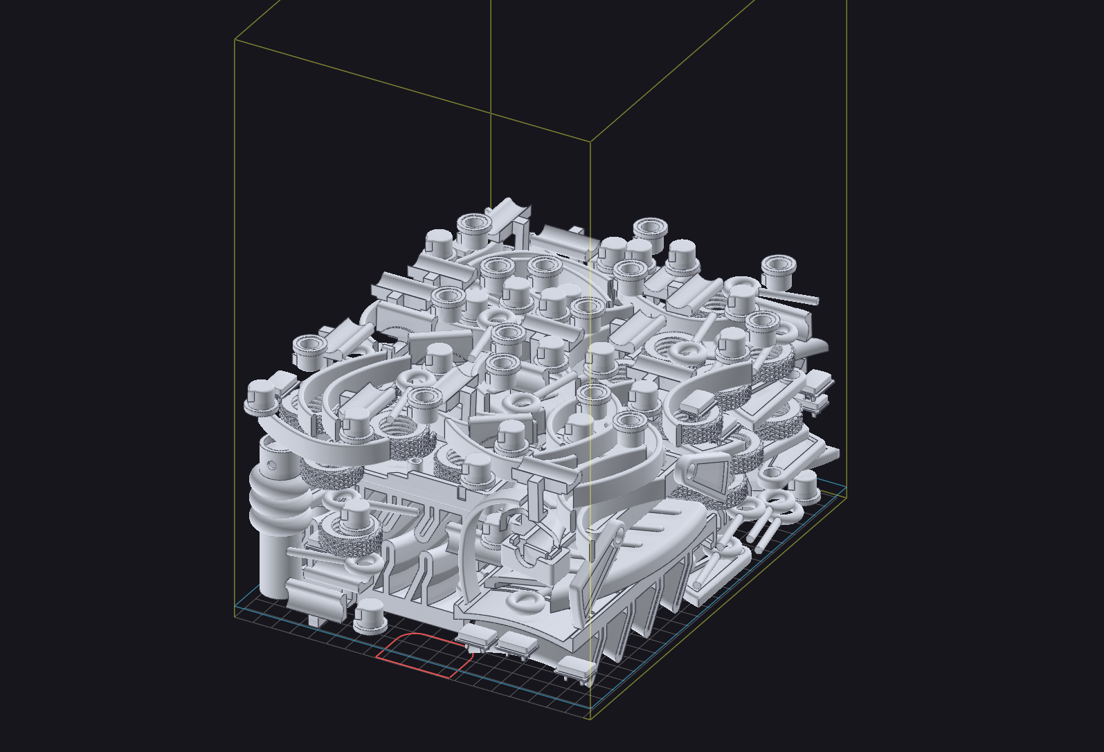 Optimized 024Nester build - parts nested densely